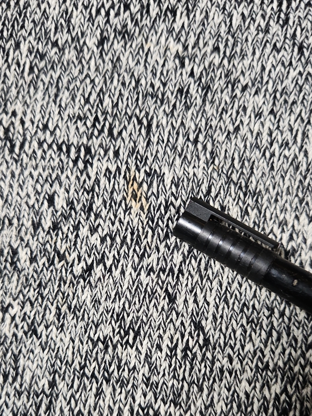 Chaps Gray Marled Sweater with Brown Elbow Patches - Picture 7 of 12